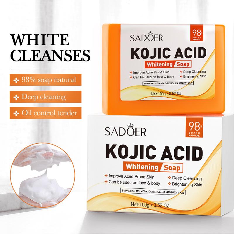 Kojic Acid Soap - Jabón Facial SADOER con Ácido Kójico,