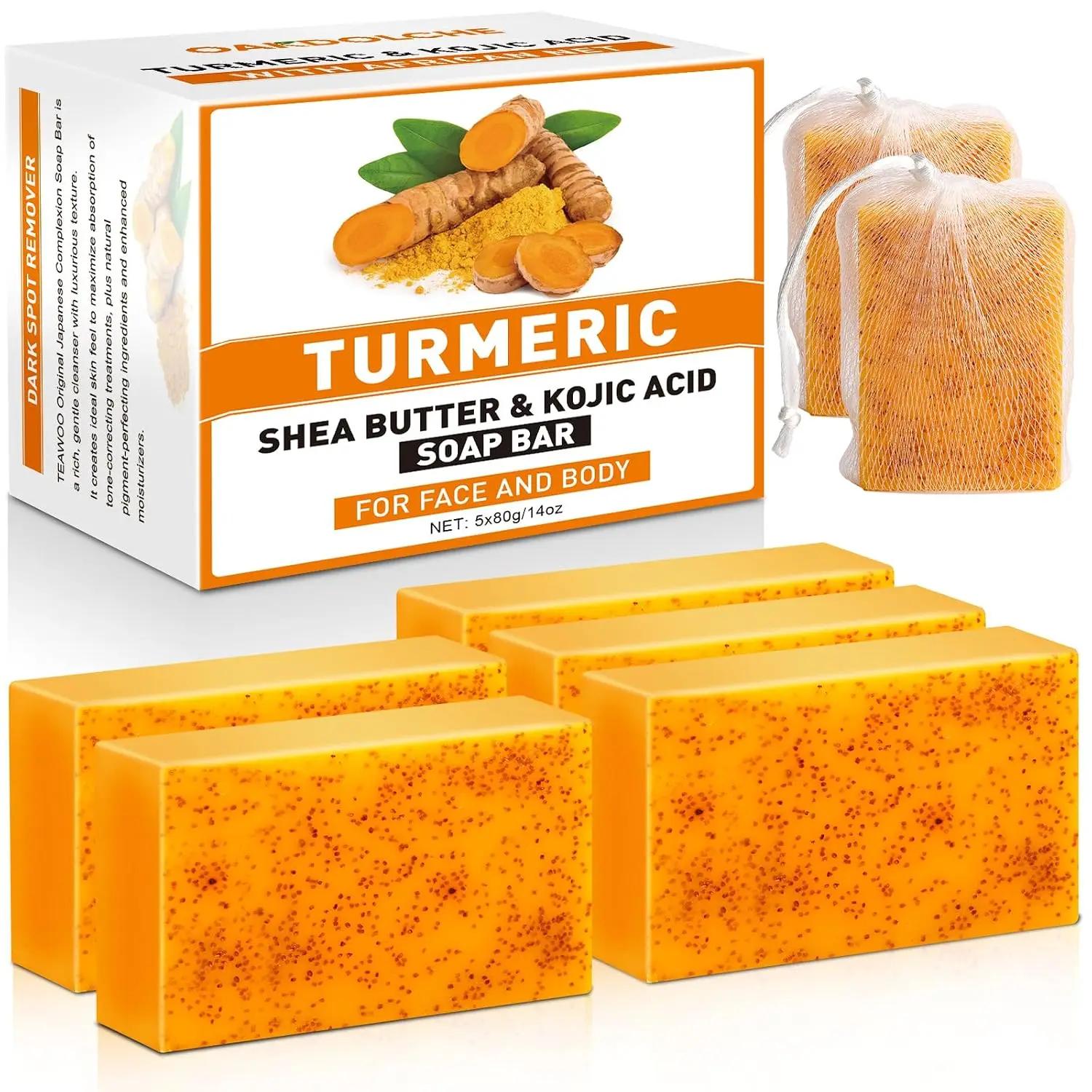 Paquete de 4 barras de jabón d - Kojic Acid Soap reseña y precio