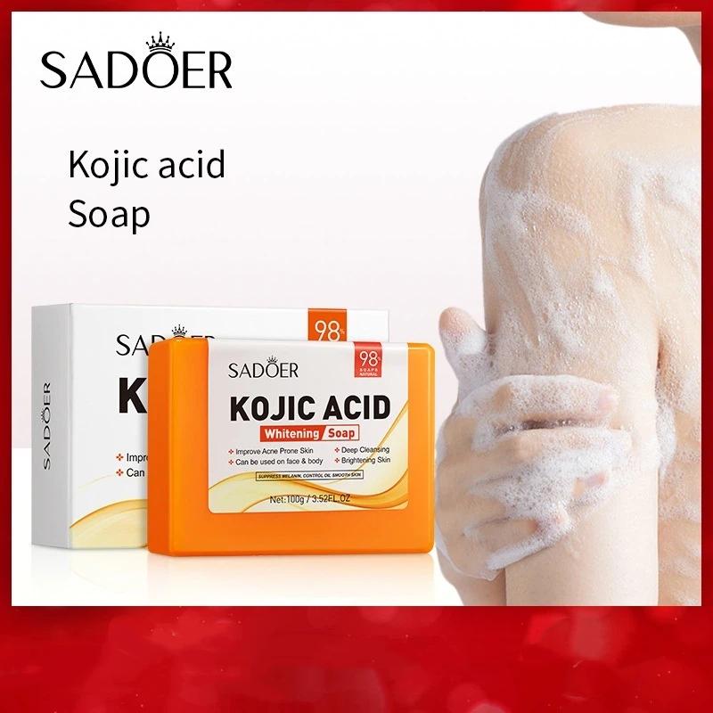 Jabón Facial SADOER con Ácido  - Kojic Acid Soap reseña y precio