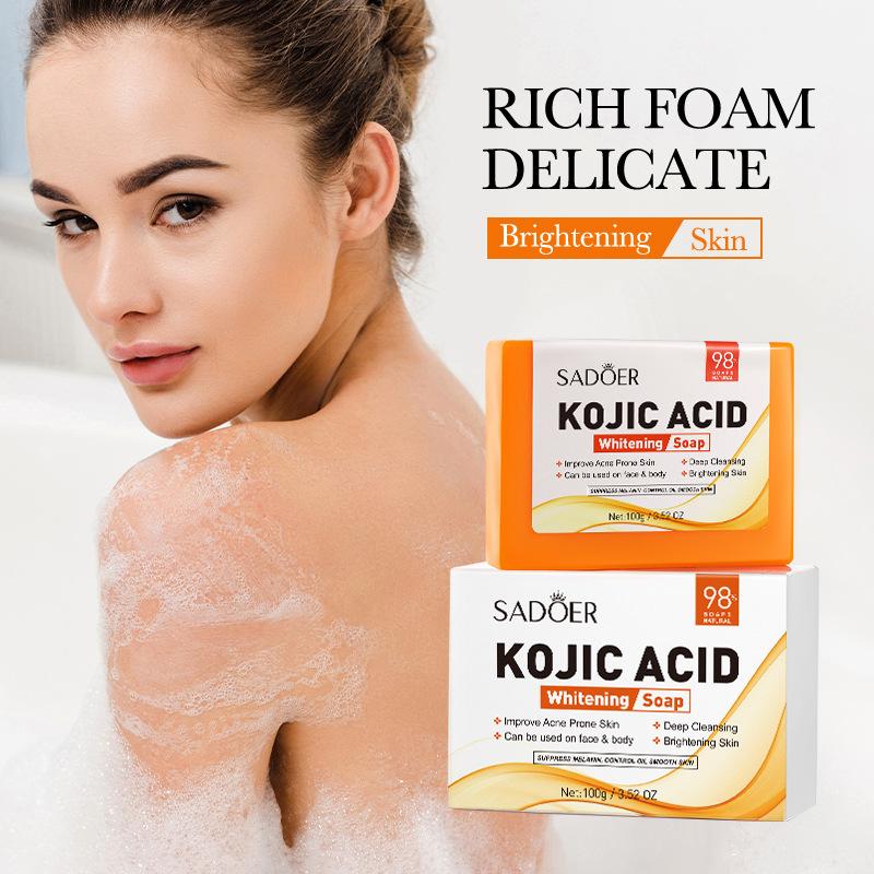 Jabón Facial SADOER con Ácido  - Kojic Acid Soap reseña y precio