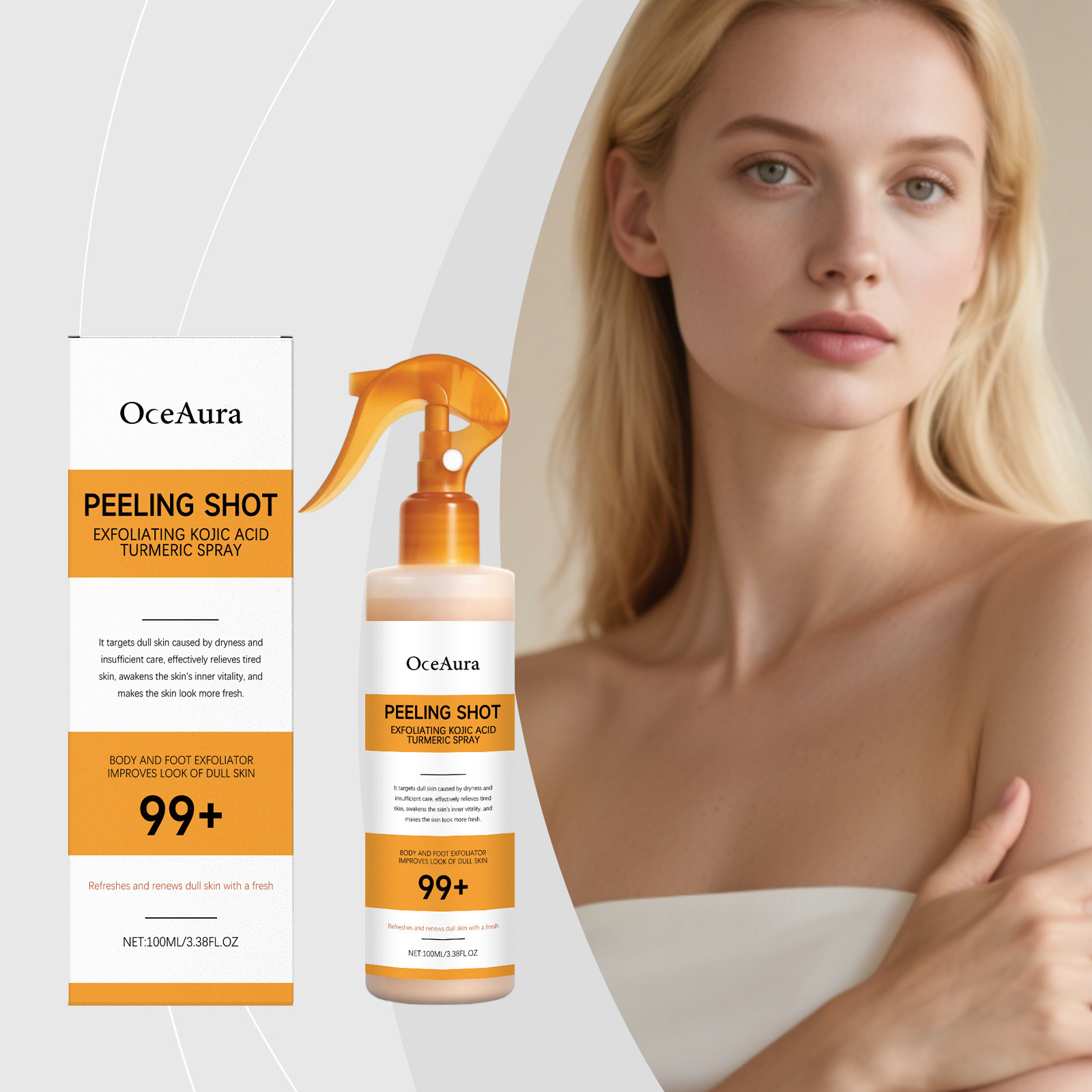 Spray de Ácido Kójico y Cúrcum - Skincare Glow Glowing reseña y precio