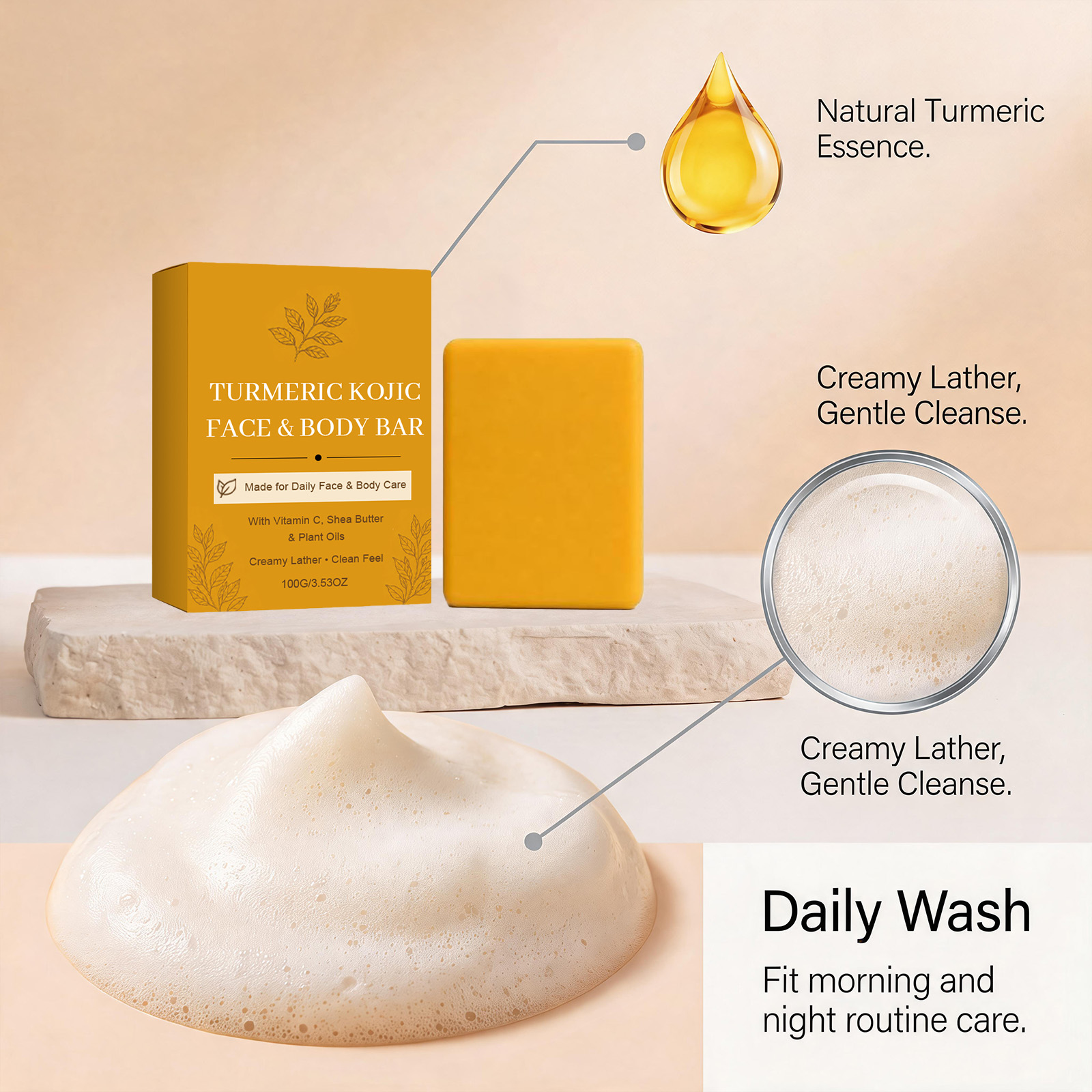 Jabón Artesanal de Cúrcuma y Á - Kojic Acid Soap reseña y precio
